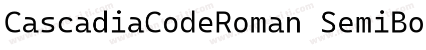 CascadiaCodeRoman SemiBold 半粗体字体转换